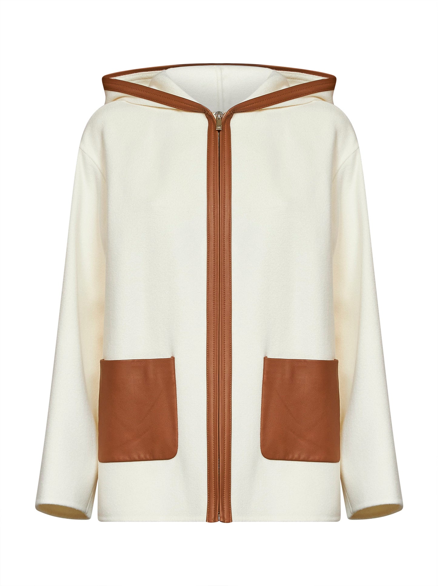 White MSTCOMICA short hooded coat