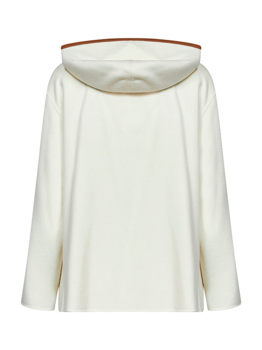 White MSTCOMICA short hooded coat