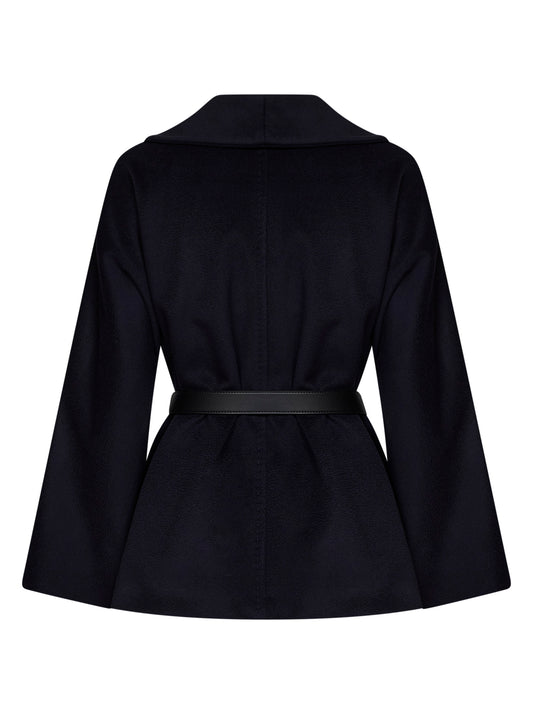 Blue MSTABISSI belted short coat