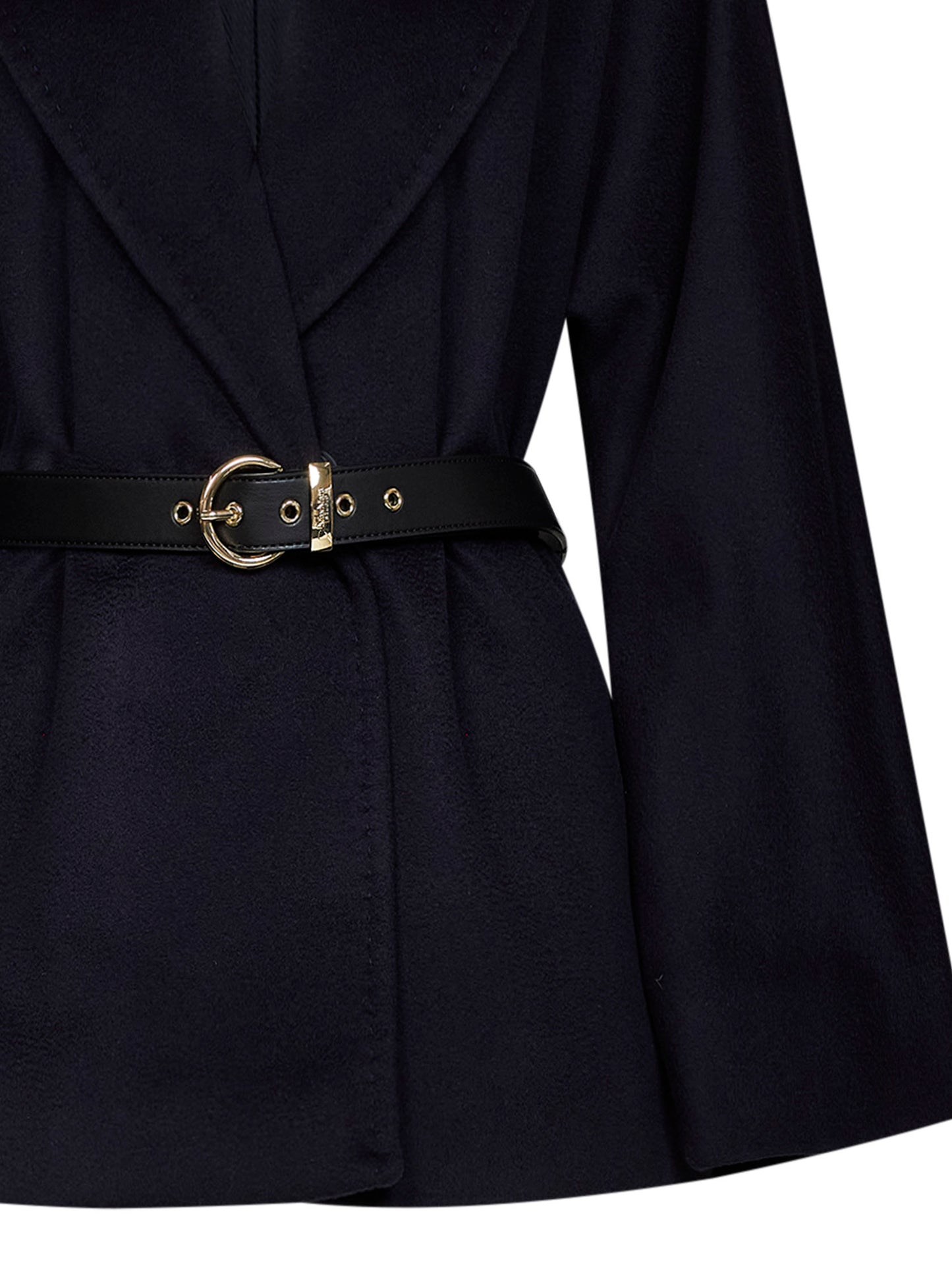 Blue MSTABISSI belted short coat