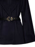 Blue MSTABISSI belted short coat
