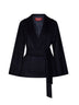 Blue MSTABISSI belted short coat