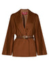 Tan MSTABISSI belted short coat