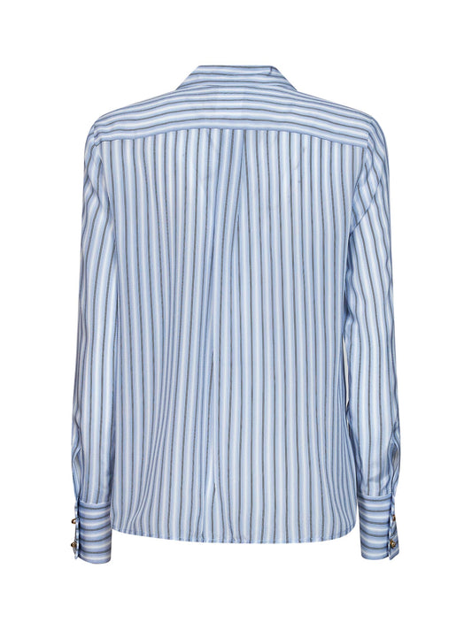 Light blue crêpe de Chine MSTFLIRT striped shirt