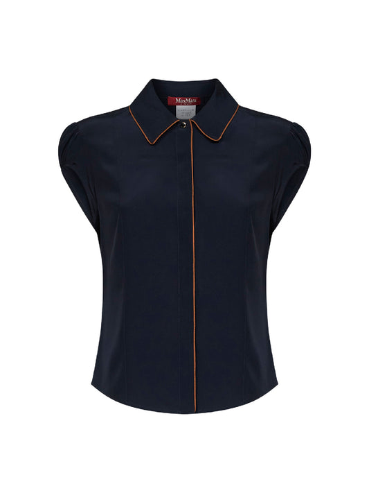 Blue crêpe de Chine MSTSKIPPER shirt