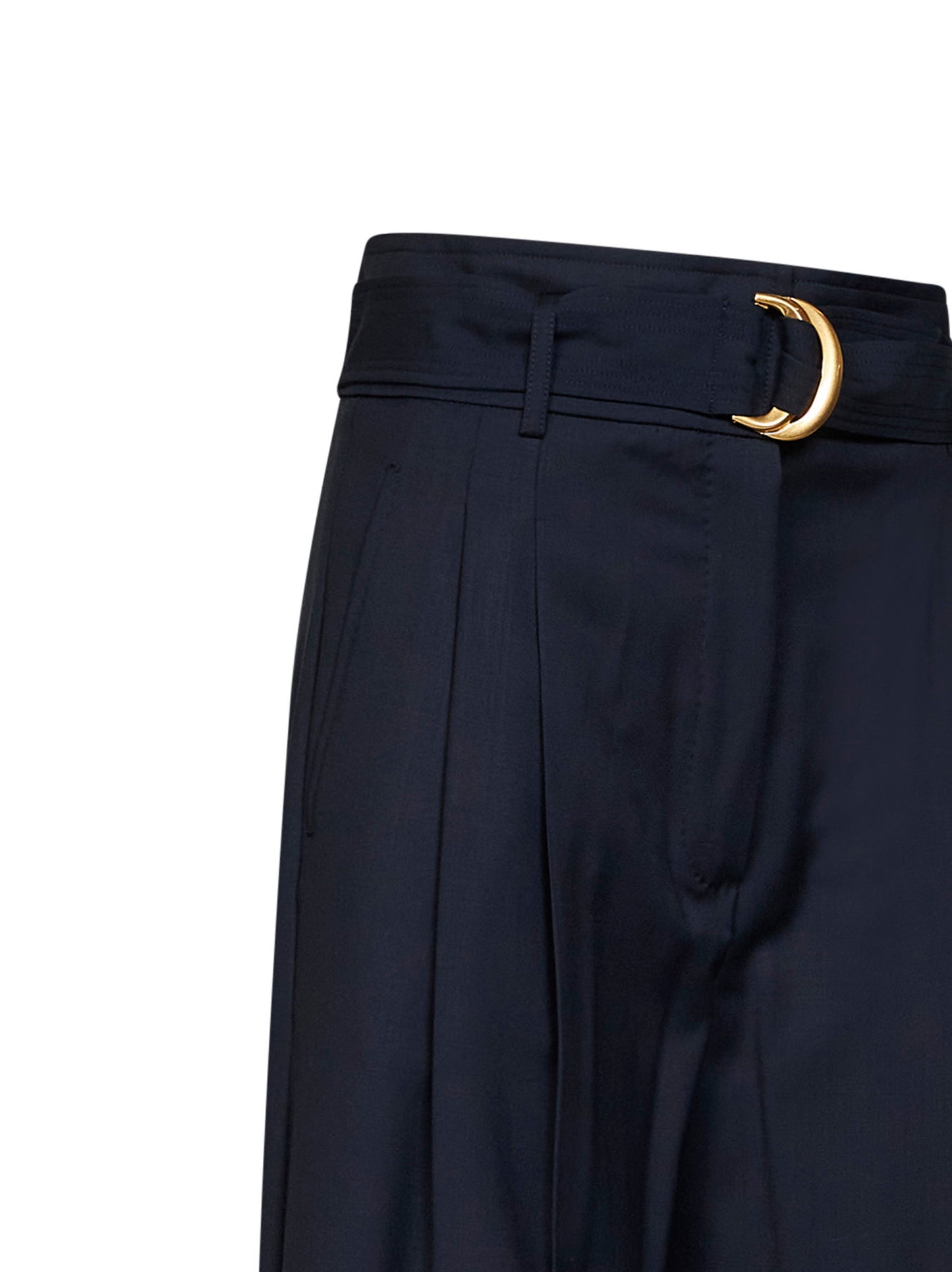 Blue high-waisted MSTSERIO trousers