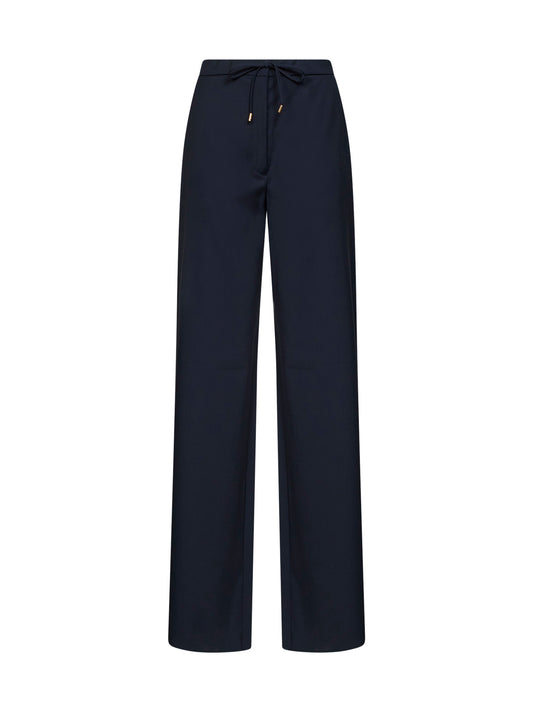 Blue MSTCRISMA wide-leg trousers