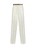 Ivory white MSTADUNCO fluid belted trousers