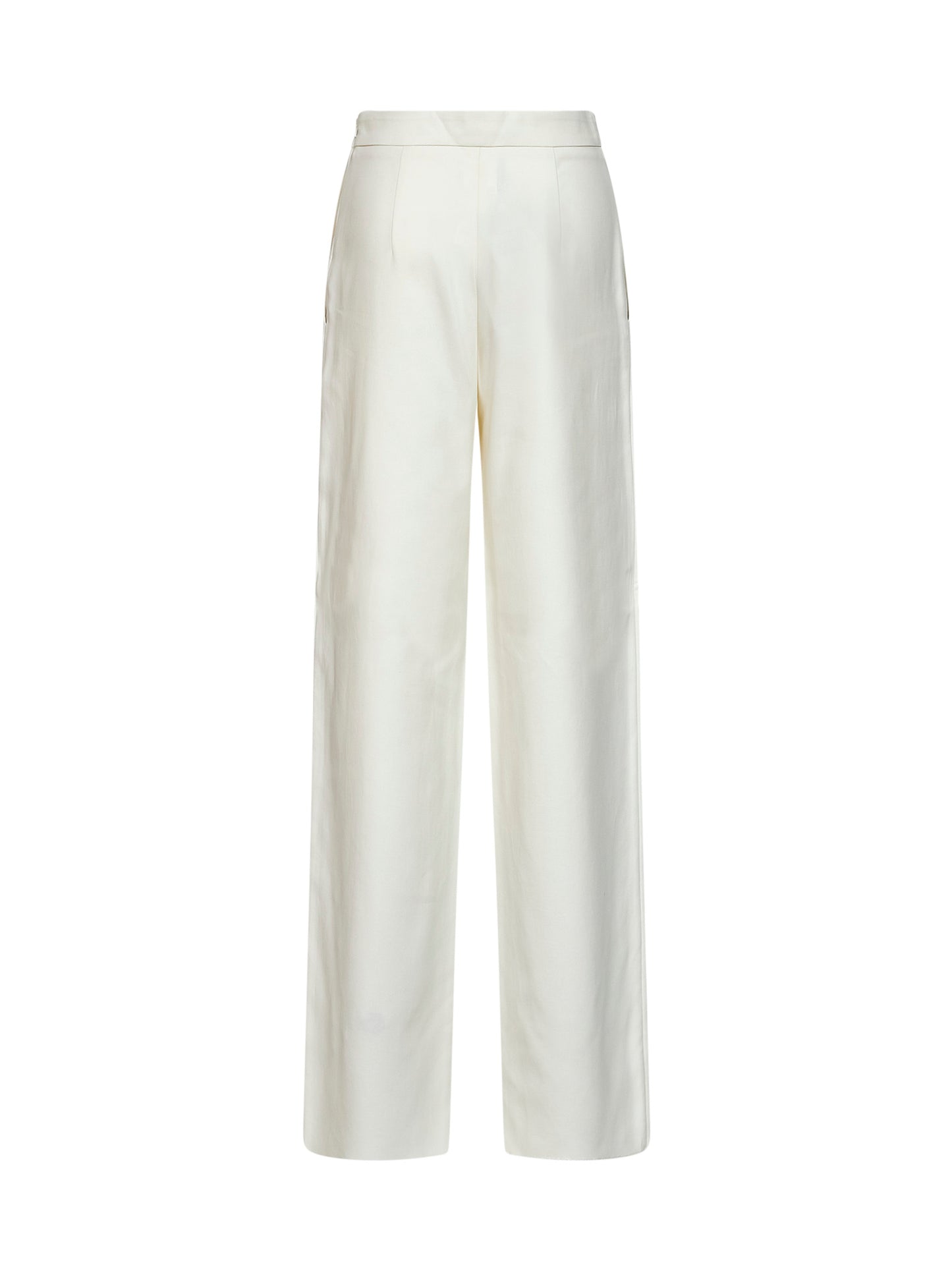 Ivory white cotton MSTBETULLA palazzo trousers