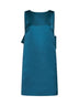 Oil green taffeta MSESCALATA short dress with bow