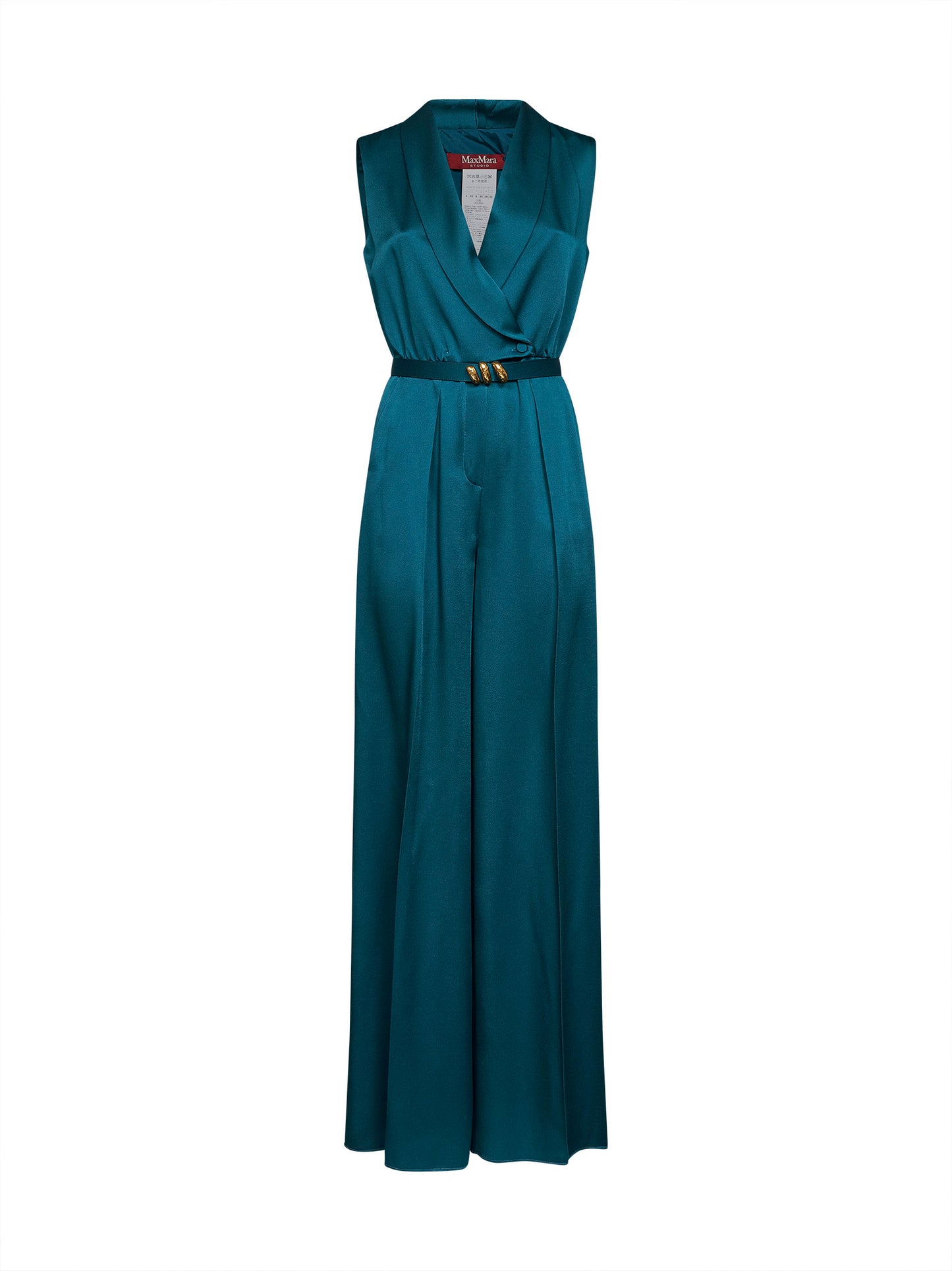 Tuta smoking con cintura MSEORARIO petrolio<BR/>