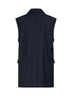 Blue chintz wool MSTQUASAR sleeveless jacket