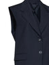 Blue chintz wool MSTQUASAR sleeveless jacket