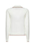 Cardigan MSTTARGA in maglia di seta e lana bianca