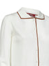 Cardigan MSTTARGA in maglia di seta e lana bianca