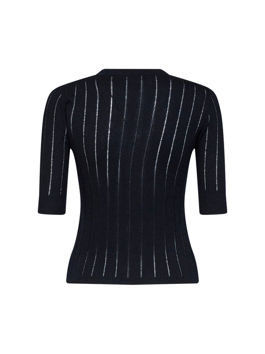 Maglia aderente a coste MSTRAGNO blu