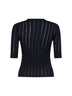 Maglia aderente a coste MSTRAGNO blu