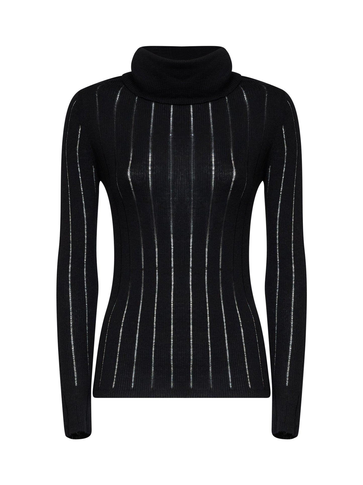 Maglia dolcevita aderente a coste MSTBADESSE nera