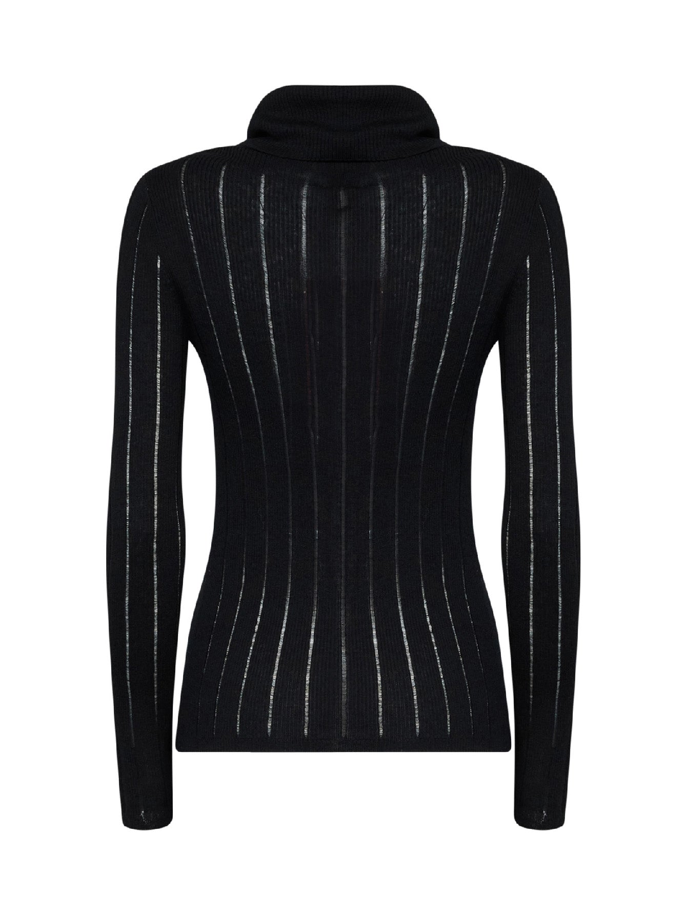 Maglia dolcevita aderente a coste MSTBADESSE nera