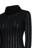 Maglia dolcevita aderente a coste MSTBADESSE nera