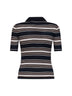 Polo aderente a righe MSTTALLERO in maglia a coste blu
