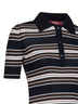 Polo aderente a righe MSTTALLERO in maglia a coste blu