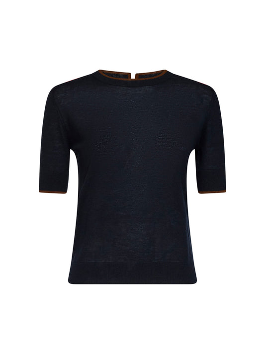 Maglia MSTAGENDA blu con profili a contrasto