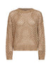 Maglia boxy con paillettes MSTGEYSER cammello