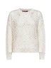 White knit MSTGEYSER boxy sequin top