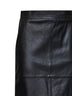 Black hammered nappa leather MSTTIMORE pencil skirt