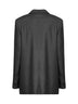 Grey virgin wool and cotton oversized blazer