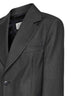 Grey virgin wool and cotton oversized blazer