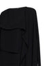 Black chiffon short dress with cape