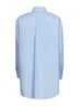 Light blue cotton poplin logo shirt
