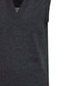 Gilet in maglia di misto lana grigio scuro melange con logo