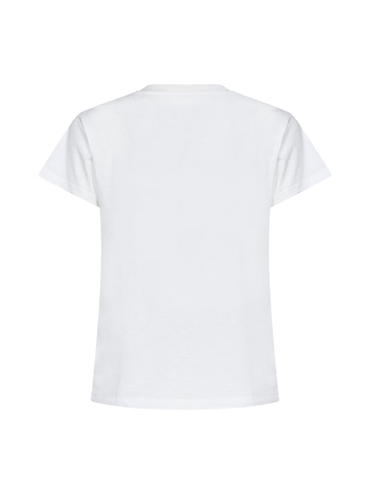 White cotton jersey numeric T-shirt