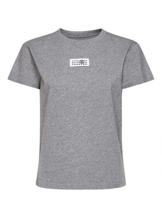 Melange grey cotton Numeric T-shirt