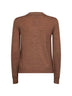 Light brown wool blend sweater with contrasting trims