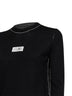 Black wool blend sweater with contrasting trims