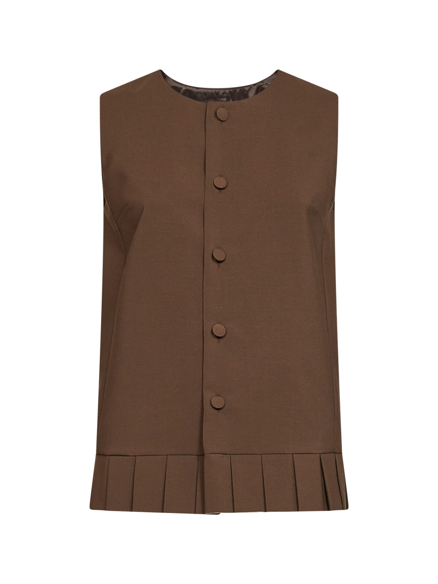 Camel virgin wool blend vest