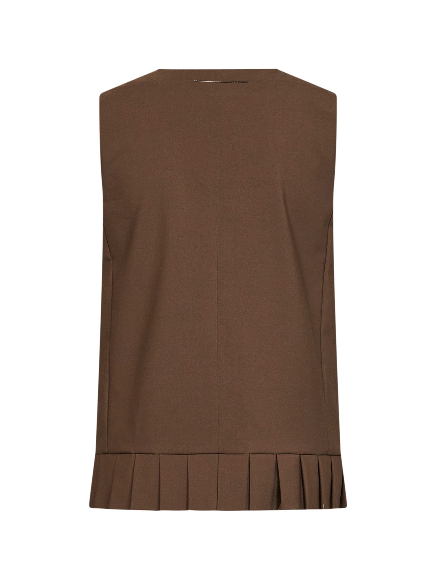 Camel virgin wool blend vest