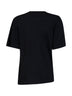 T-shirt asimmetrica in cotone nero con logo Numeric