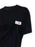 T-shirt asimmetrica in cotone nero con logo Numeric