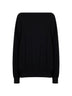 Maglia oversize con spalle scoperte in jersey nero