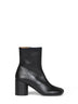 Black nappa leather anatomic ankle boots