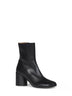 Black nappa leather anatomic ankle boots