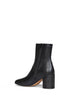 Black nappa leather anatomic ankle boots
