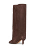 Dark brown suede Anatomic boots with tubular shaft
