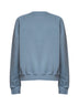 Light blue cotton sweatshirt with signature and layered panel