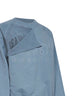 Light blue cotton sweatshirt with signature and layered panel